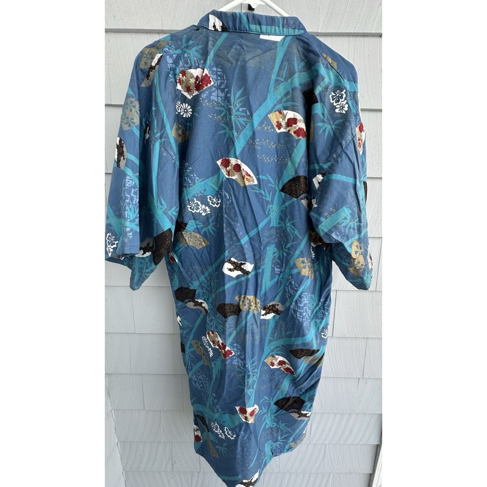 Vintage Japanese Cotton House Robe Yukata Style Made in Japan 46" Chest - Picture 3 of 6